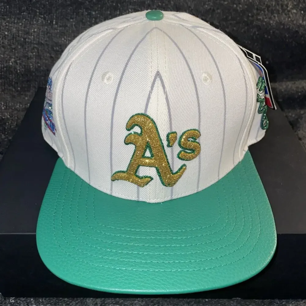 RARE! Oakland Athletics A's Pro Standard Cooperstown Collection Leather Cap Hat